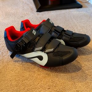 Peloton Black and Red Athletic Shoes